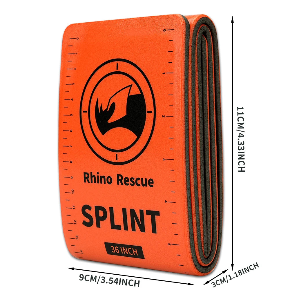 Rhino Rescue Emergency Splint Moldable Medical First Aid  Survival Lightweight Reusable Combat Splint For Camping