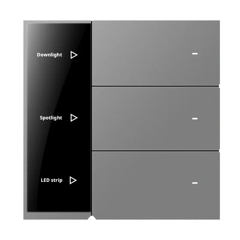 Tuya App Intelligent Control Switch Zigbee Intelligent Screen Display Switch Custom Button Copy Zero Flame Version Ac100-240v