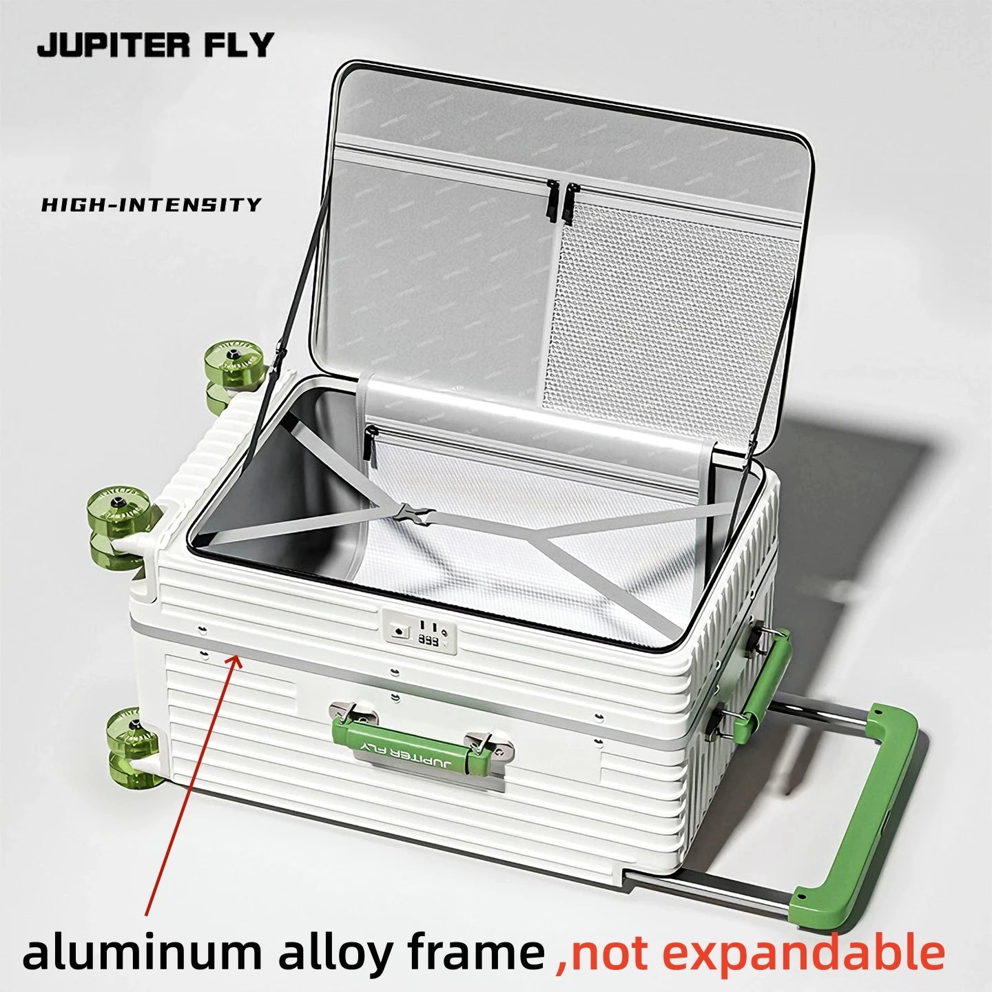 Side Opening Rolling Luggage Wide Trolley Travel 1:9 Deep Warehouse Suitcase with Skating Spinner Wheels TSA Lock PC Material 20