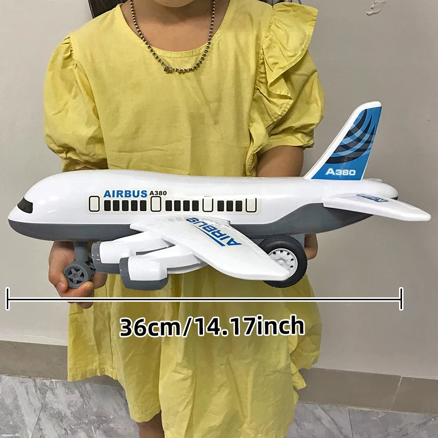 Children's airplane toy model, large inertia aircraft model, airplane self-assembly, children's birthday and holiday gifts
