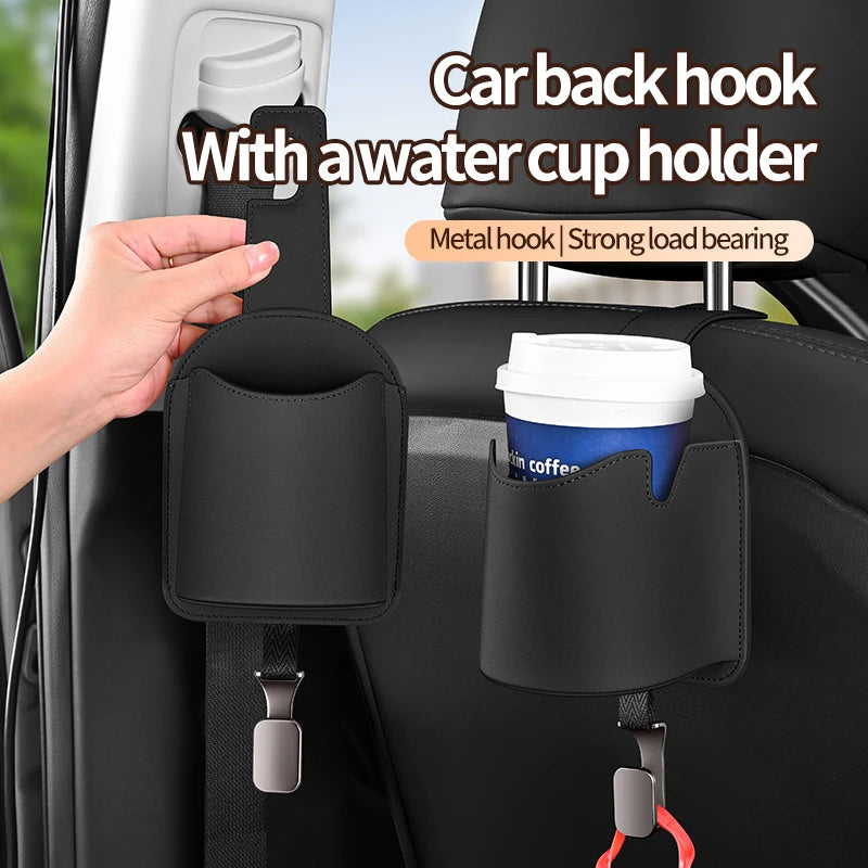Car Seat Cup Holder Car Seat Back Phone Hook Car Seat Storage Holder Rear Seat Storage Box Car Seat Back Storage Bag with Hook