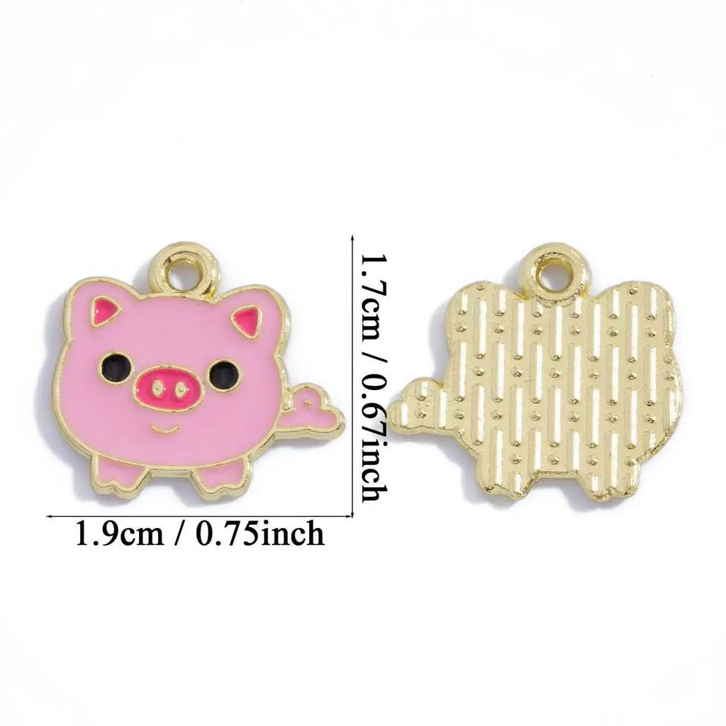 12pcs DIY Jewelry Accessories Drip Oil Cartoon Cute Twelve Zodiac Animals Handmade Material Pendant Pendant Accessories