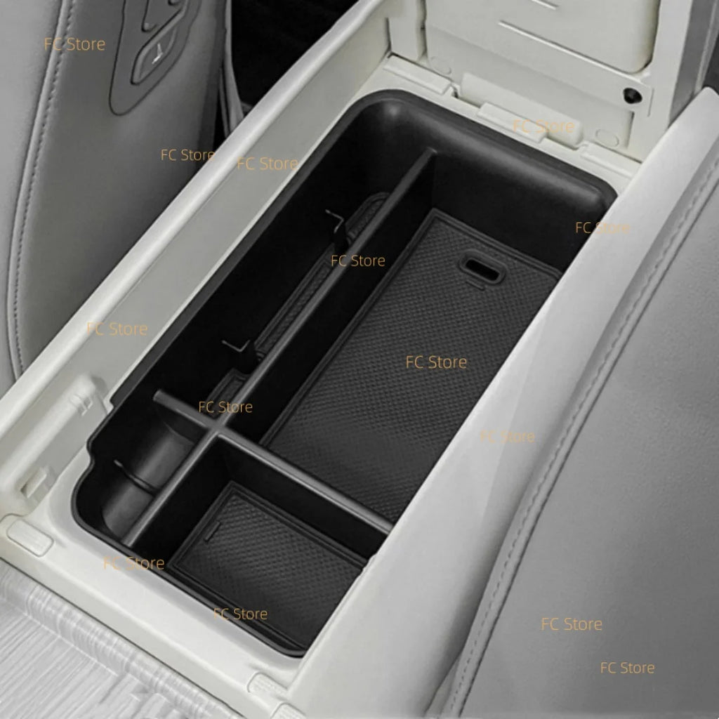 For IONIQ 9 2025 Center Console Organizer Box Armrest Box Car Interior Storage Box Anti-slip Silicone Mat Organizer Insert