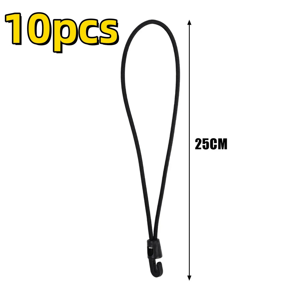 5/10/50Pcs Bungee Cord High Elasticity Expander with Hooks Rubber Tensioner for Camping Tarpaulin Luggage Strap Elastic Rope