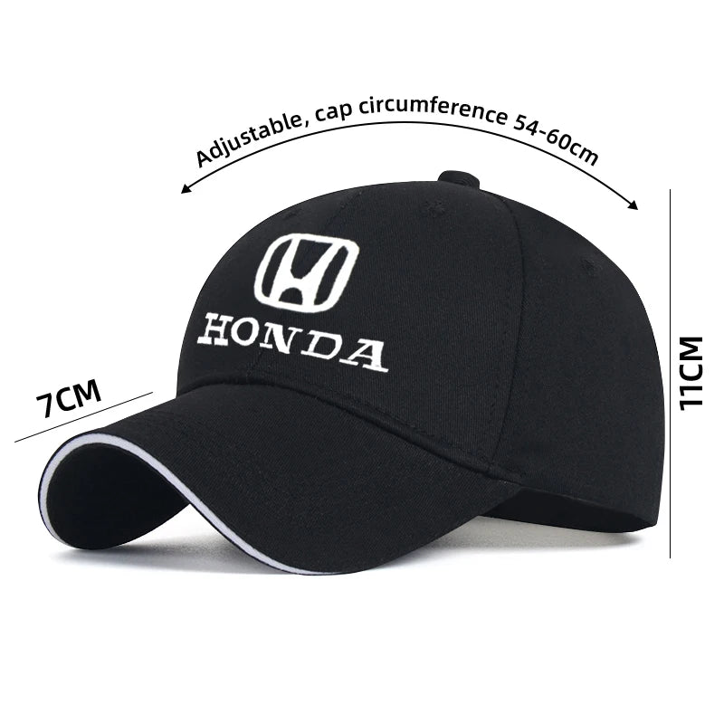 Car Logo Adjustable Baseball Hat Outdoor Duck Tongue Cap For Honda Accord Civic FIT Insight CRV Jazz HRV CRZ CRX City Vezel