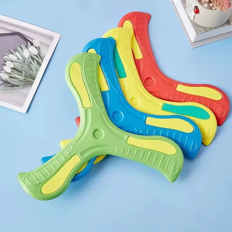 Boomerang Soft Three-leaf Cross Outdoor Toy Flying Disc Sports Toy for Puzzle Decompression Gift