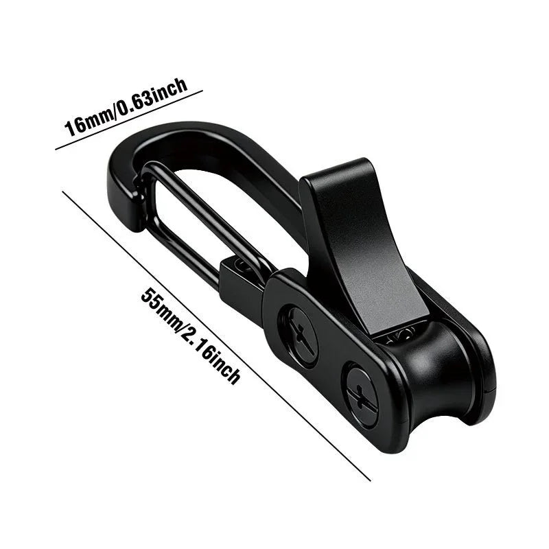Roller Hook Rope Tensioning Tool with Roller Hook & Safety Buckle, Fits 4-6mm Diameter Rope, Camping Tent Ropes Securing Tool