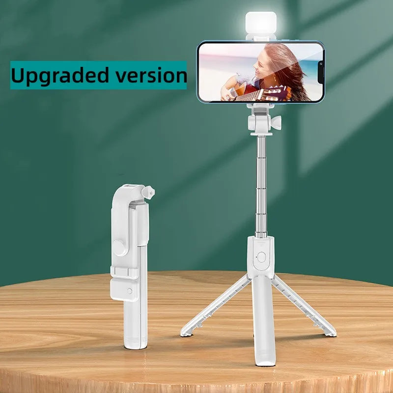 Selfie Stick Wireless Tripod Stand With Light And Bluetooth Remote Extendable Portable Phone Stand Tripod For iPhone Phone Live