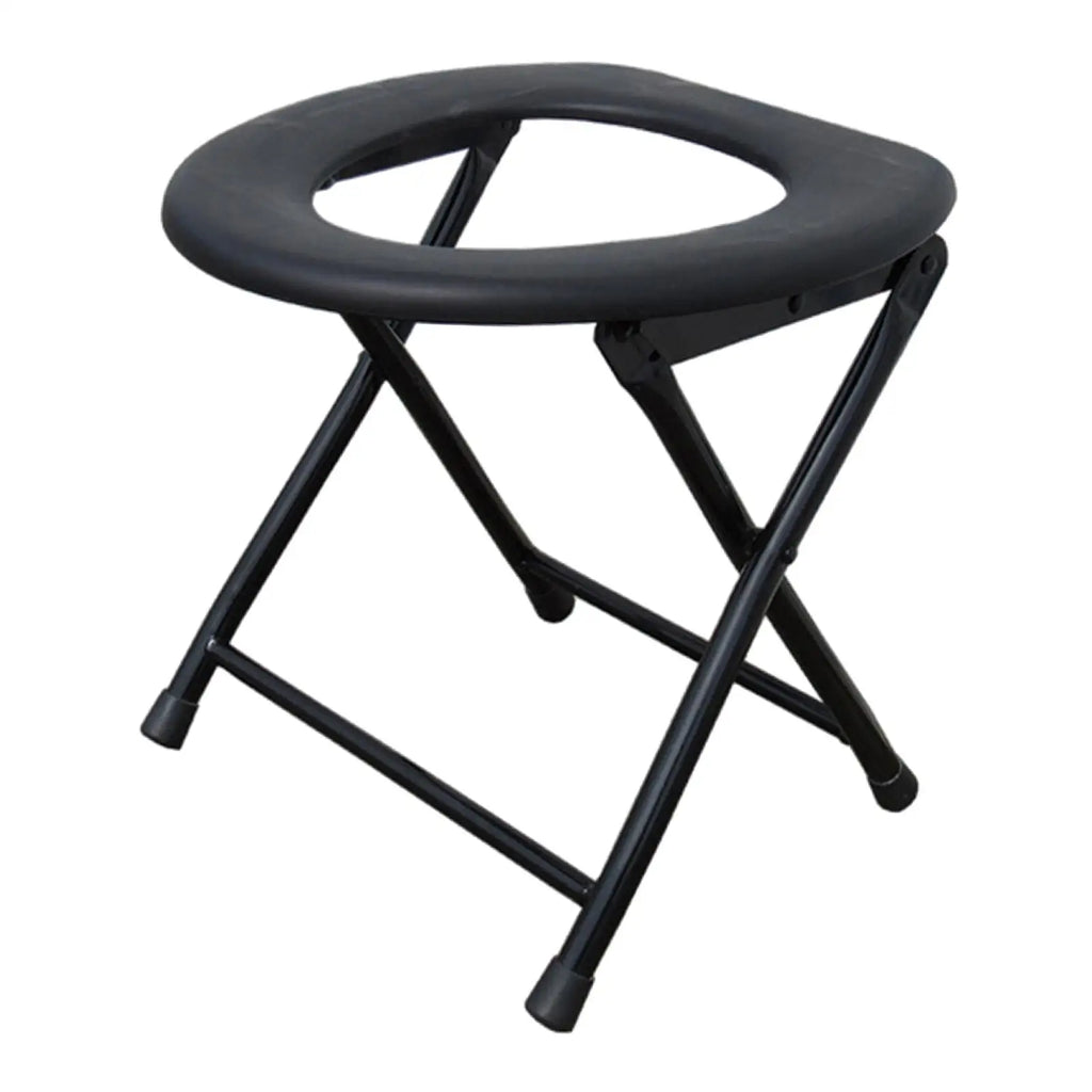 Portable Camping Toilet Seat Bedside Commodes for Adults Comfortable Folding