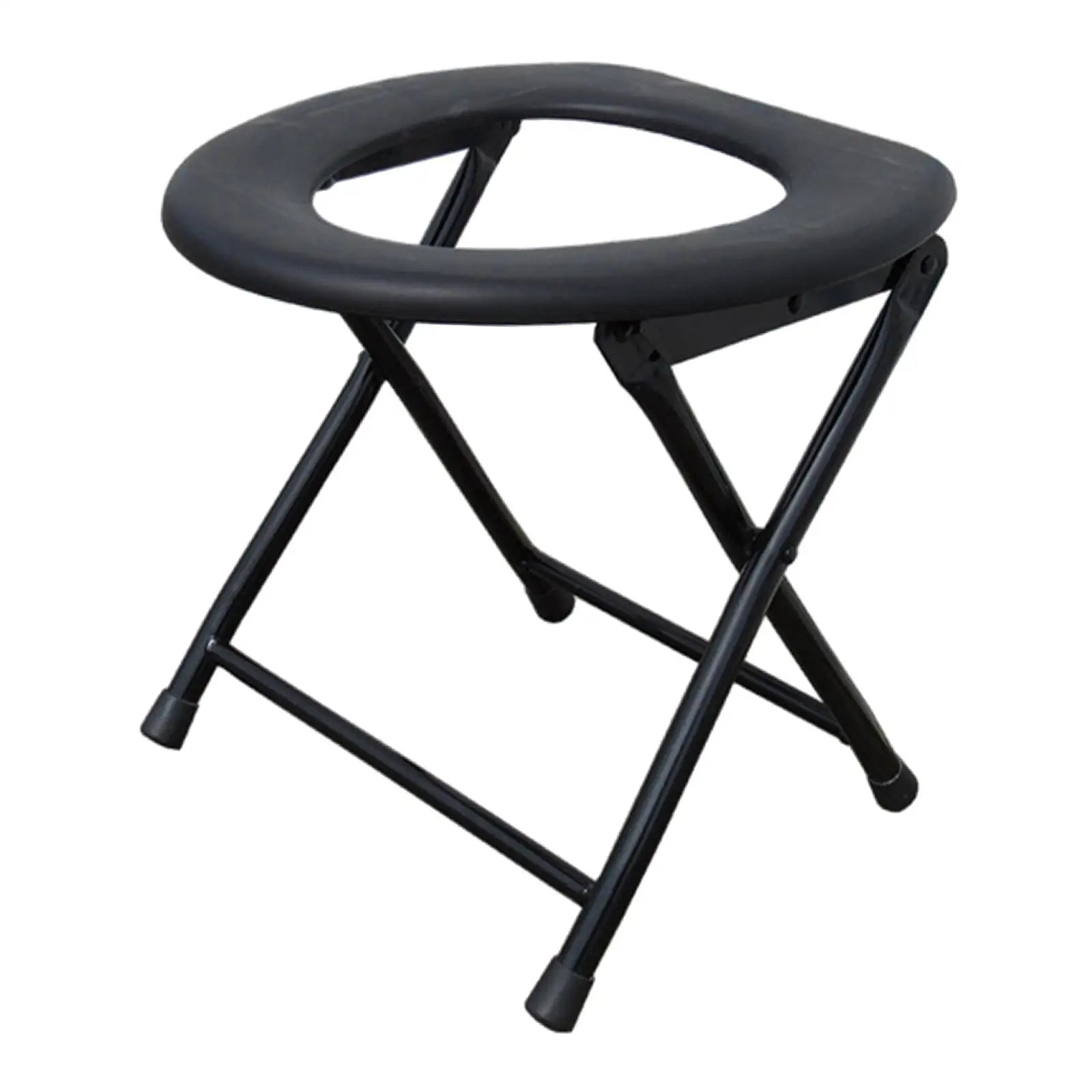 Portable Camping Toilet Seat Bedside Commodes for Adults Comfortable Folding
