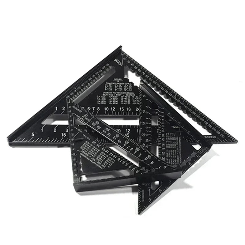 Triangle Ruler  Aluminum Alloy Angle Protractor Speed Metric Square Measuring Ruler For Building Framing Tools Gauges
