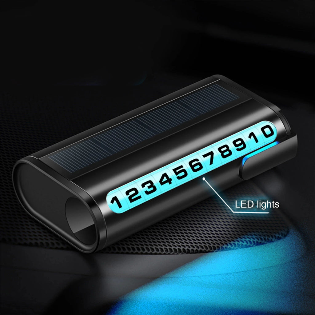 Car Temporary Stop Phone Number Card Parking Number Plate Luminous Auto Parking Card For BMW Audi Mercedes Benz Volkswagen VW