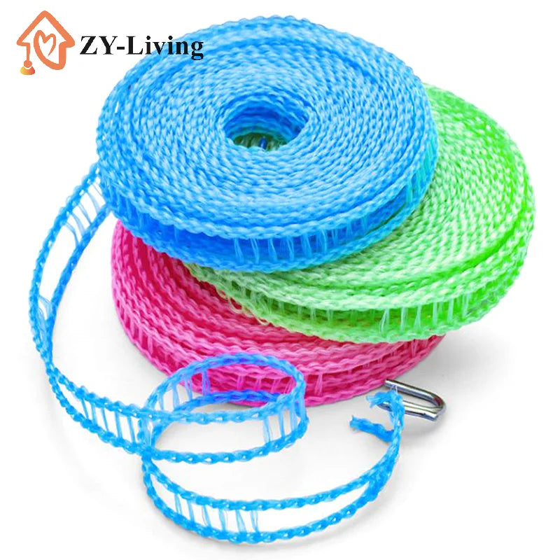 5/10Meters Portable Clothesline for Outdoor Indoor Home Travel Air Drying Rack for Clothes , Windproof