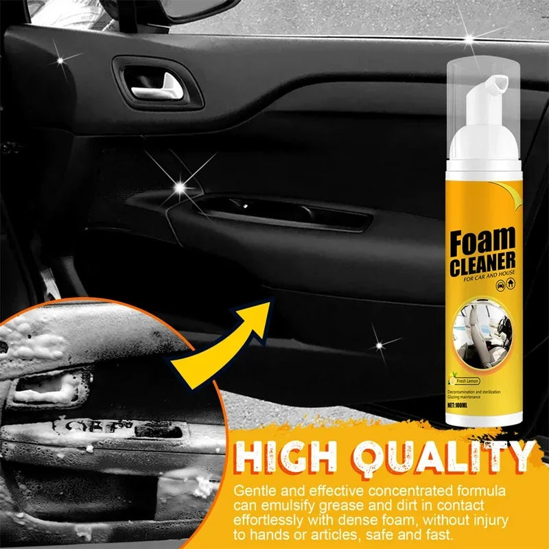 KMIND Car Interior Foam Cleaner 60ml/150ml Multi-Purpose All-in-One Cleaner for Leather Seats, Upholstery, Dashboard & Carpet