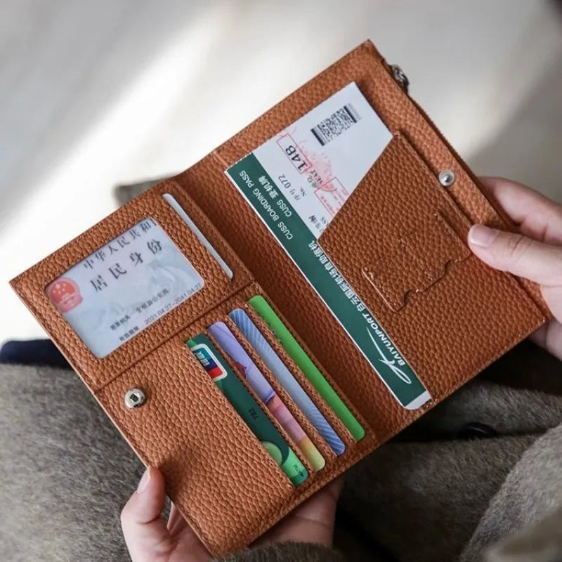 Leather Passport Holder Covers Case Waterproof Travel Credit Card Wallet Cute Passport Book for Women/Men Zipper Passport Cover