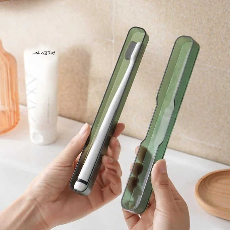 1/2Pcs Portable Toothbrush Storage Organizer Case - Travel Toothbrush Holder Box for Outdoor Camping Bathroom Accessories
