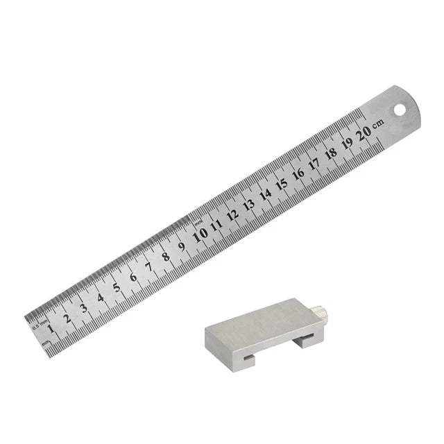 Carbon Steel Ruler Limit Block Measuring Rulers Positioner Adjustable Measuring Marking Gauge Carpentry Scriber Hand Tool