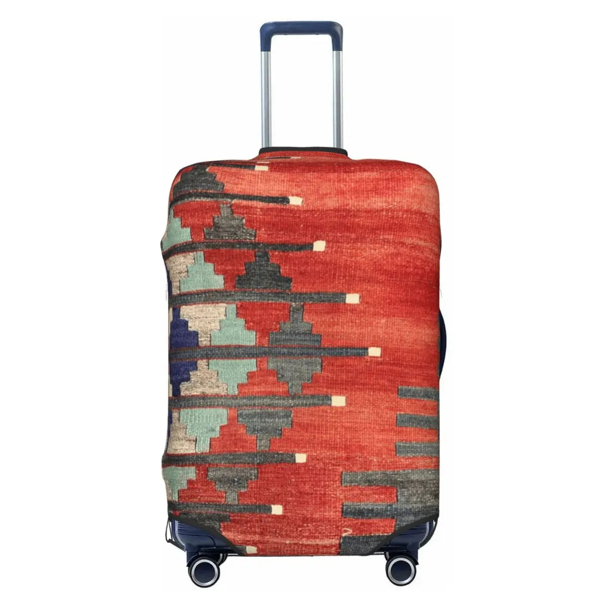 Vintage Turkish Kilim Suitcase Cover Washable Bohemian Geometric Diamond Tribal Ethnic Art Luggage Covers Protector
