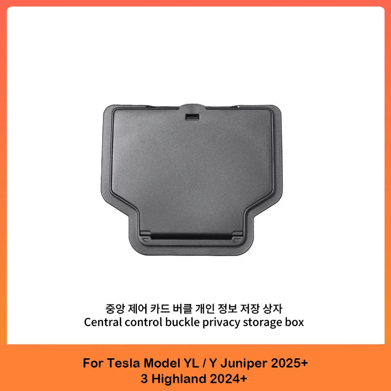 For Tesla Model YL Y Juniper Launch Model 3 Highland Armrest Hidden Magnetic Storage Box Car Interior Organizers Case