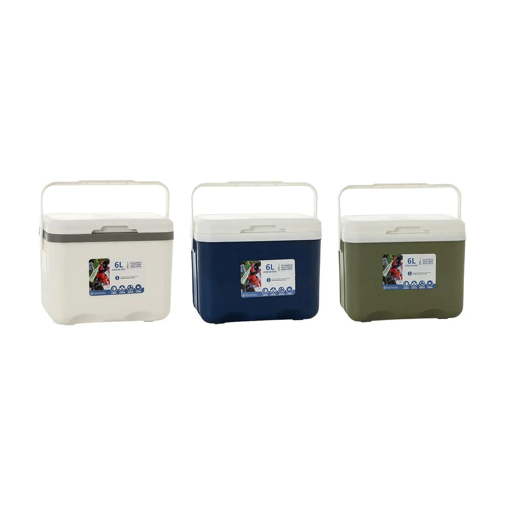 Cooler Box 6L Cold Storage Personal Portable with Handle Insulated Box Ice Chest Small for Stall Beach Camping Commercial Food