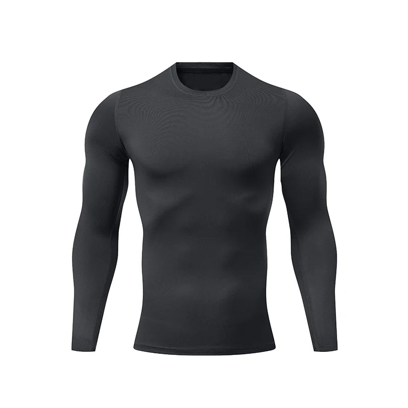 Men's T-shirt Men Running Sport T Shirt Man Compression Fitness Muscel Top Tee Quick Dry Tight Training Gym Sports Shirts Jersey