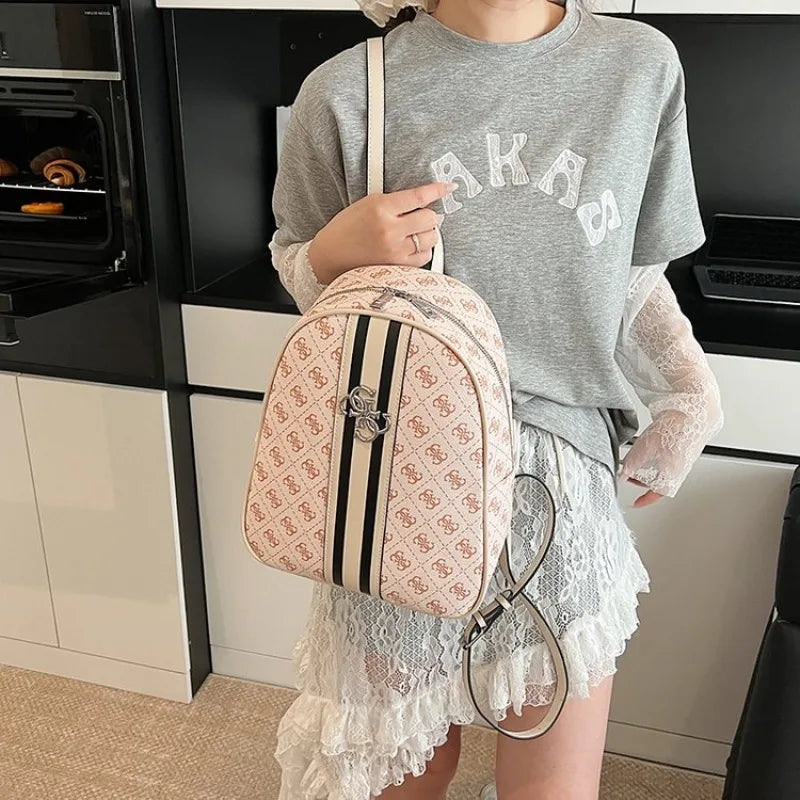 Elegant Solid Color Diaper Bag Ladies Niche Designer Handbag Top Layer Leather Crossbody Shoulder Purse Tote Messenger Bag