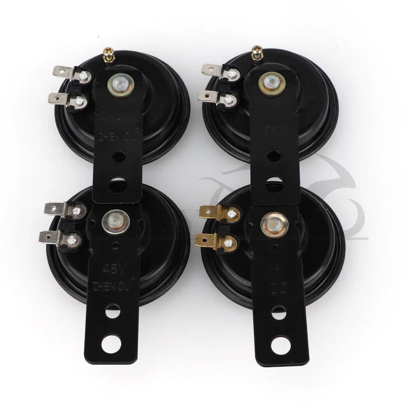 Motorcycle Accessory Universal 12V 24V 36V 48V 60V Waterproof Round Loud Horn Speaker for Scooter Motocross ATV modified parts
