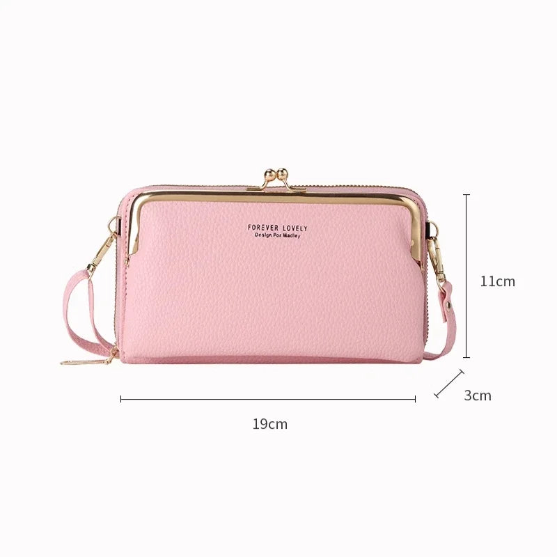 Women's Crossbody Bag Simple and Versatile Coin Purse Large-capacity Long Zipper Mobile Phone Bag Creative Single-shoulder Bag