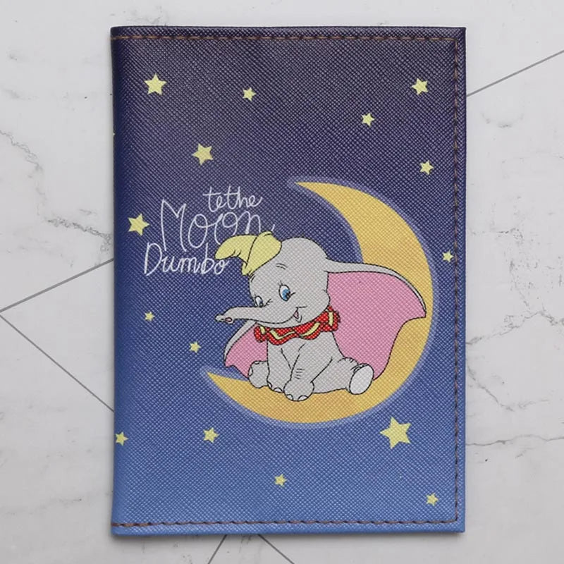 Cartoon Travel Accessories Disney Mickey Princess Passport Holder PU Leather Women Travel Passport Cover Case Card ID Holders