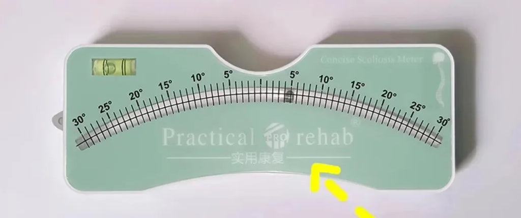 Pocket Scoliometer Medical Measuring Device for Back Scoliosis Diagnosis Portable Device for Measuring Spinal Alignment Measure