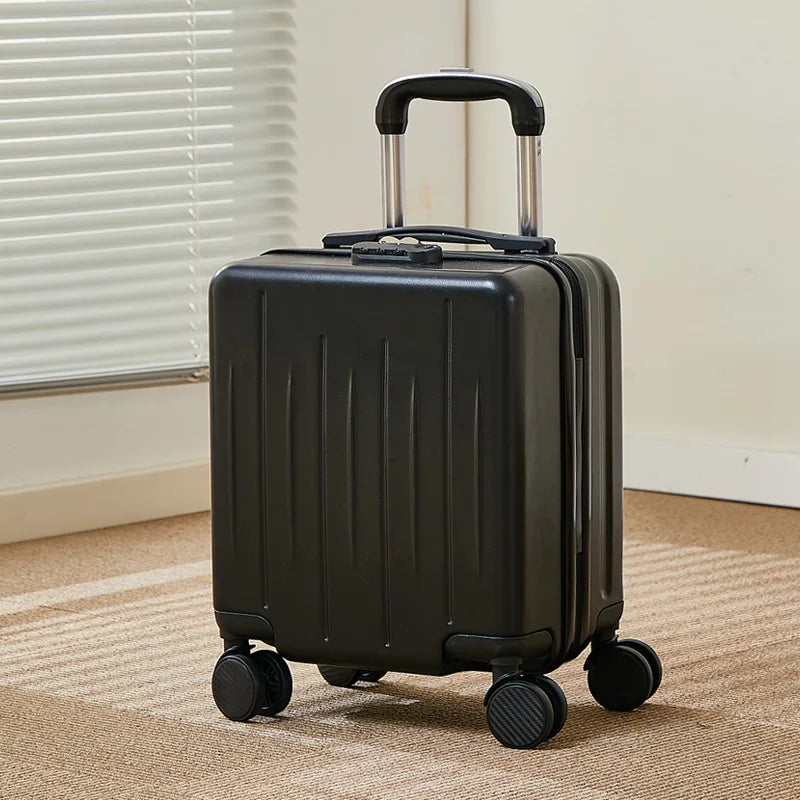 High-quality 14-Inch Unisex PC Trolley Fashionable Travel Suitcases Fashionable ABS Mini Boarding Carry-On Cases Small Hand Lu