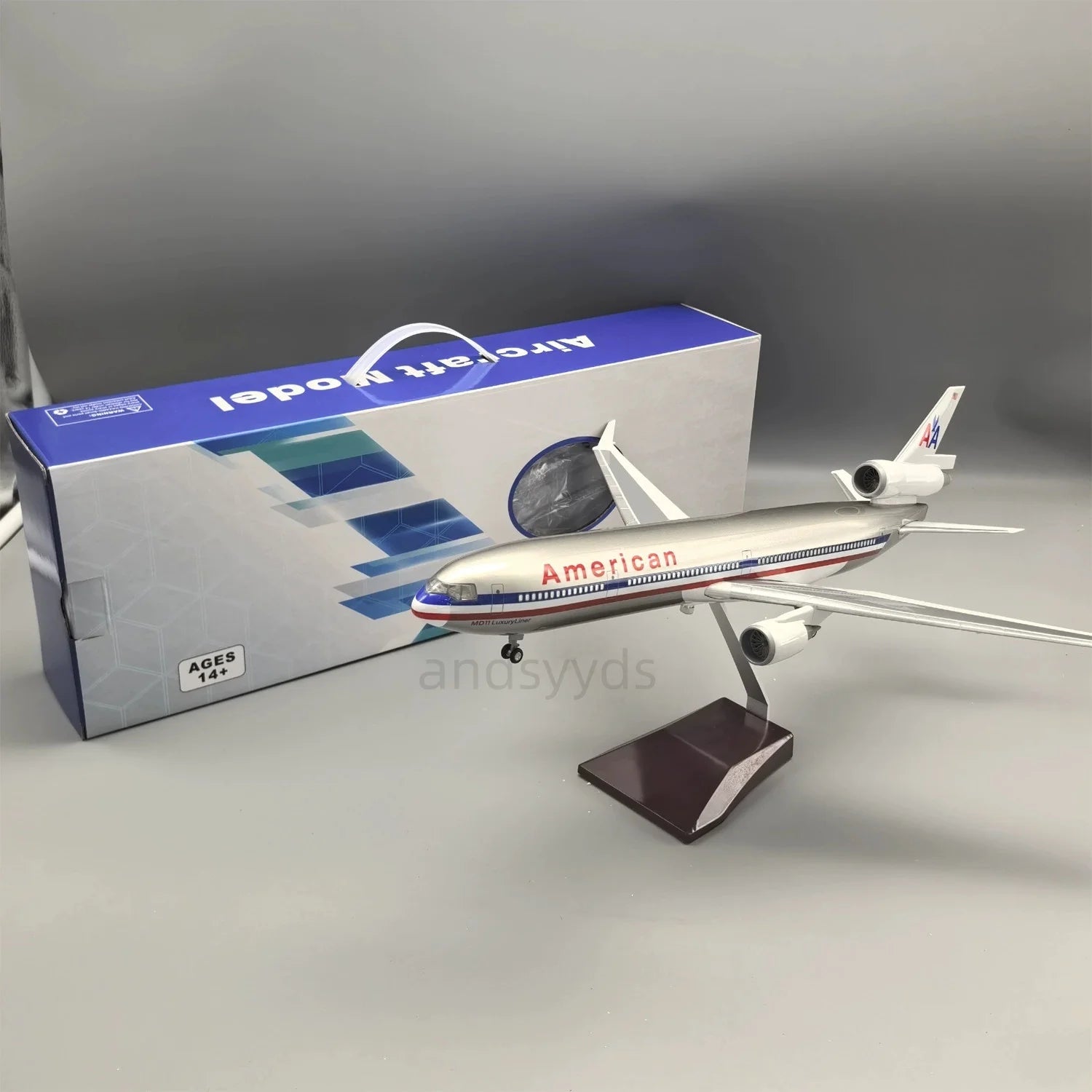 New 47cm Md11 American Aircraft Model Scale 1:130 Airplane Model Toys For Boys Miniature Airplane Souvenir Plane Toy