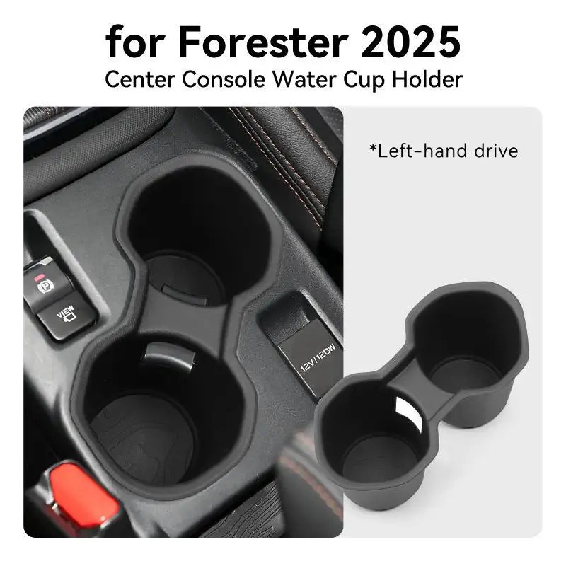 for Subaru Forester 2025 2026 Water Cup Holder Insert Car Cup Box Shock-Absorbing Tray Organizer Tidying Accessories TPE