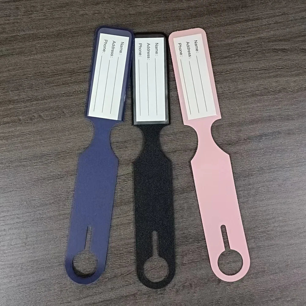 5Pcs Random Color Travel Bag Tags, Travel Suitcase Luggage Tags, Business Trip Suitcase Check-In Tags, Anti-Lost Tags for Travel Bags S004287