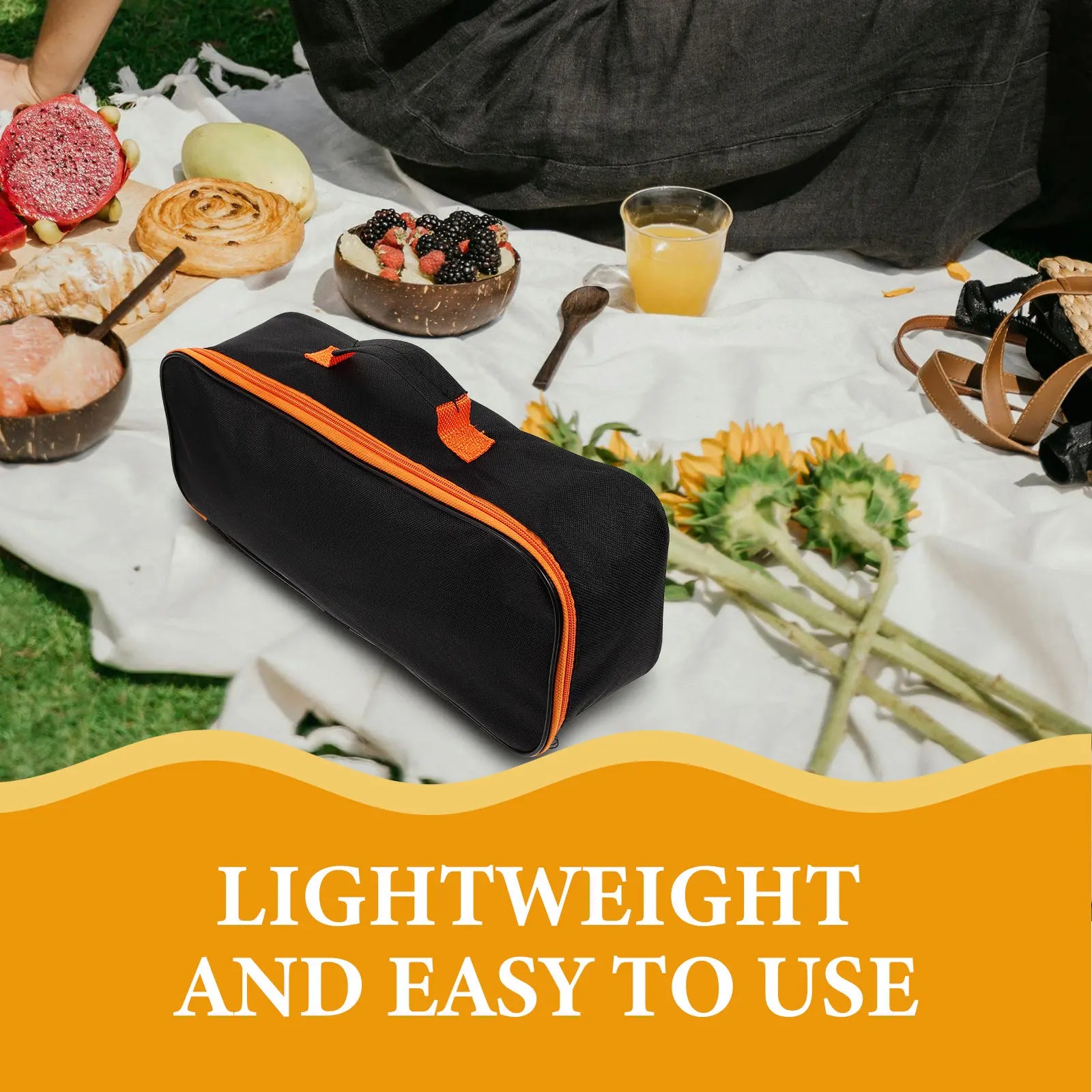 Oxford Cloth Portable Outdoor Grill Tool Holder Bbq Utensil Storage Bag for Camping Picnic Cooking Gear Grill Utensil Holder