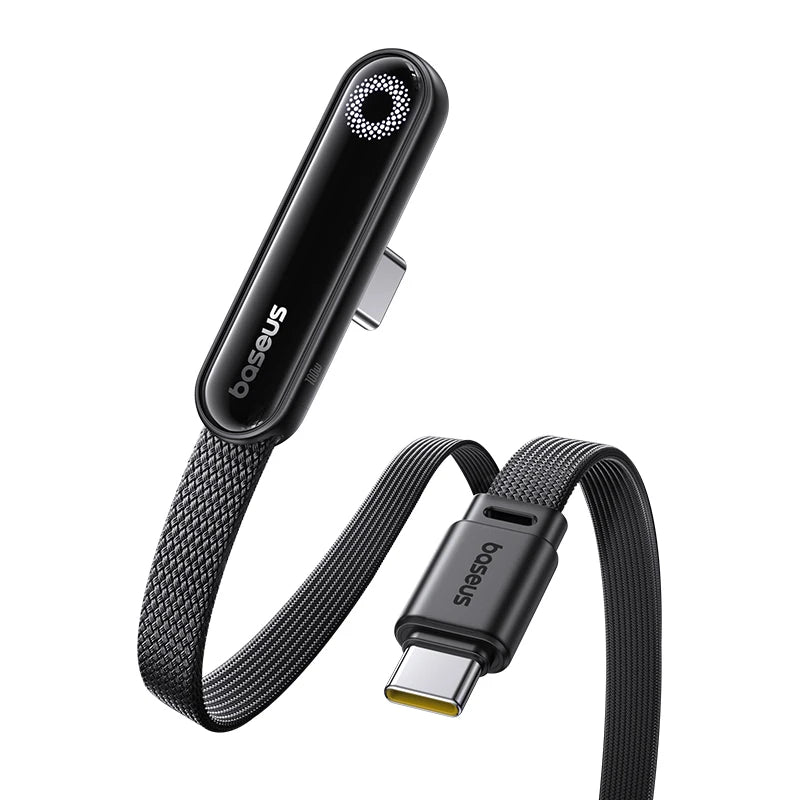 Baseus MVP3 Elbowed 100W USB C Cable For iPhone 16 15 Pro Max LED Light Type C Cable for Macbook Pro Xiaomi Samsung