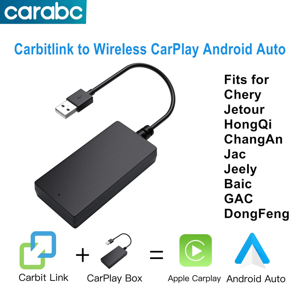 Carbit link Smartlink Phonelink Wireless CarPlay Android Auto Adapter For Baic Jetour Geely Chery Tiggo JAC Changan Carbitlink