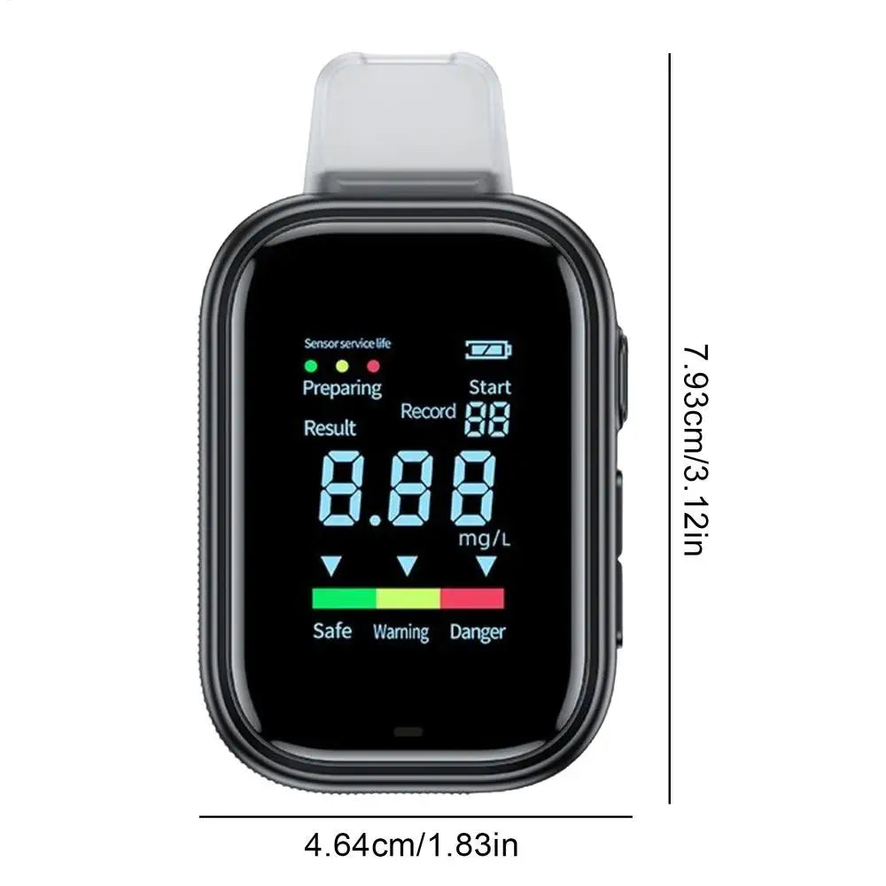 Portable Alcohol Tester Digital Breath Alcohol Tester Accurate Breathalyzer With LCD Display USB Rechargeable for Driving Car