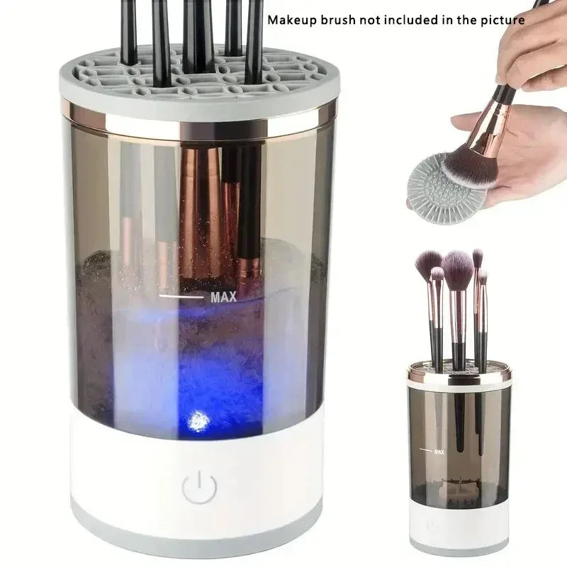 USB Electric 3 in 1 Portable Makeup Brush Cleaner with Drying Rack Quick Dry Lazy Cleaning Tool for Makeup Brushes