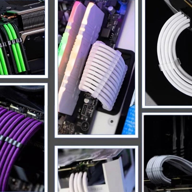 P9FA 34PCS Multipurpose Acrylic Combs For Neat Power Cable Routing 24Pin Motherboards