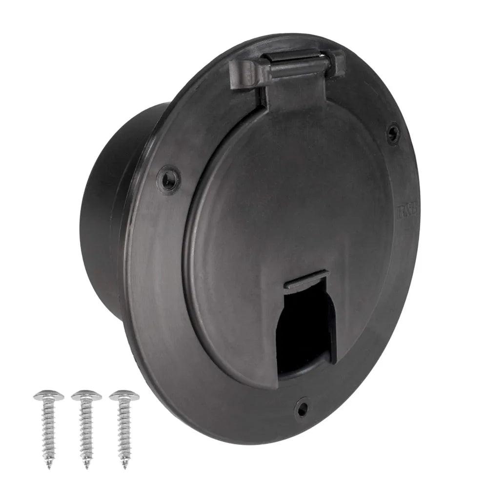 1pc RV Power Cord Hatch Cover With Screws Anti-UV Oxidation Protective Cover For Motorhome Caravan Camper Van RV Accessories