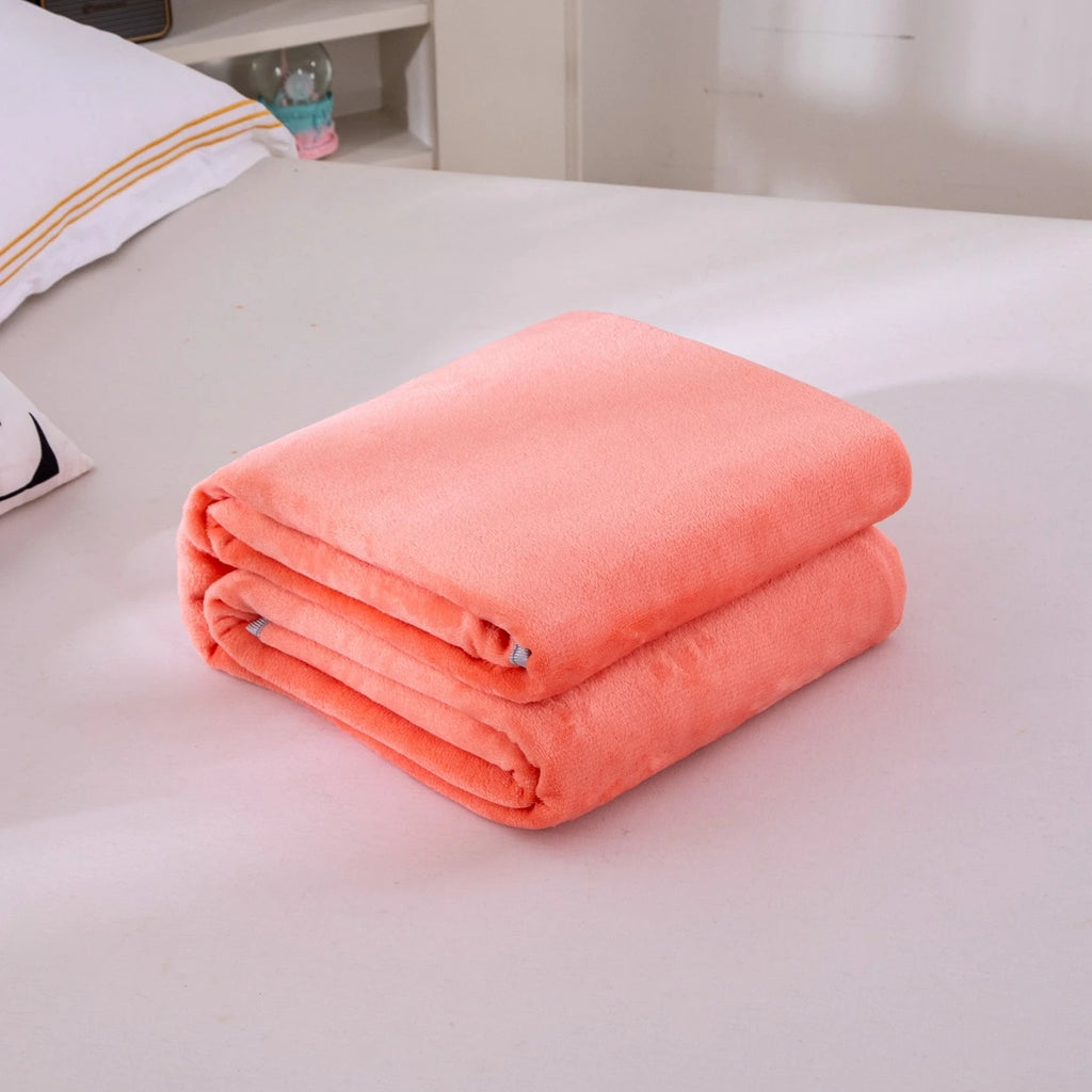 250GSM Black Flannel Blanket Soft Plush Fleece Throw Warm Cozy Bed Cover for Sofa Bedroom All Season Blanket Queen King Size