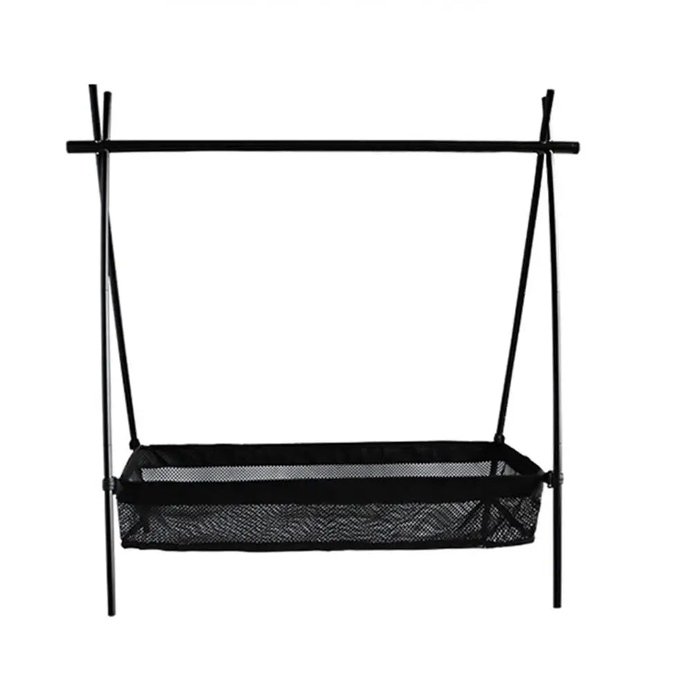 Picnic Under Table Storage Bag Desk Storage Box Tripod Mesh Basket Organizer Camping Table Tripod Rack for Picnic Camping