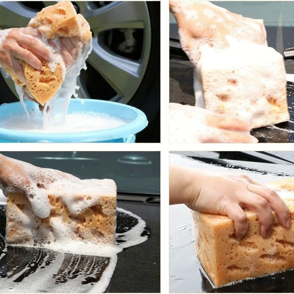 Medium Size Car Wash Sponge Coral Honeycomb Foam Non Scratch Auto Cleaning Sponge High Absorbency For Car Exterior Detailing