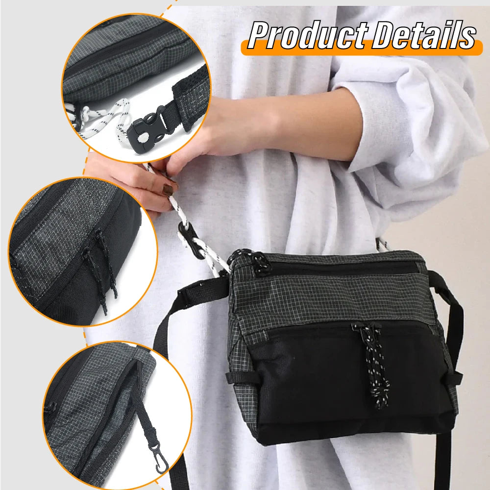 Crossbody Bag Nylon Waterproof Lightweight Small Shoulder Bag Outdoor Camping Hiking Camping Sports Shoulder Bag