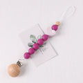 Baby Pacifier chain silicone beech wood Pacifier anti-drop chain grinding chain pacifier clip baby product safe teether clip