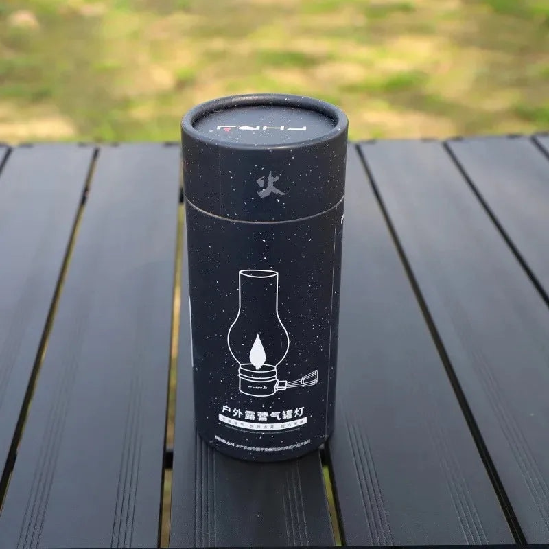Portable Butane Gas Light，Suitable for Camping、Fishing and Picnic，Compact Outdoor Candle Light with Night Lighting