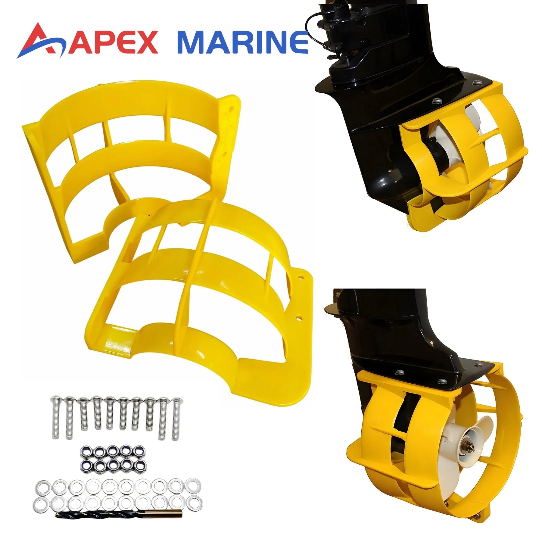 Outboard Propeller Safety Guard Propeller Protector for Most 9.9-120 HP Engine Shallow Water Fishing Boats Size 9 11 13 14 Inch