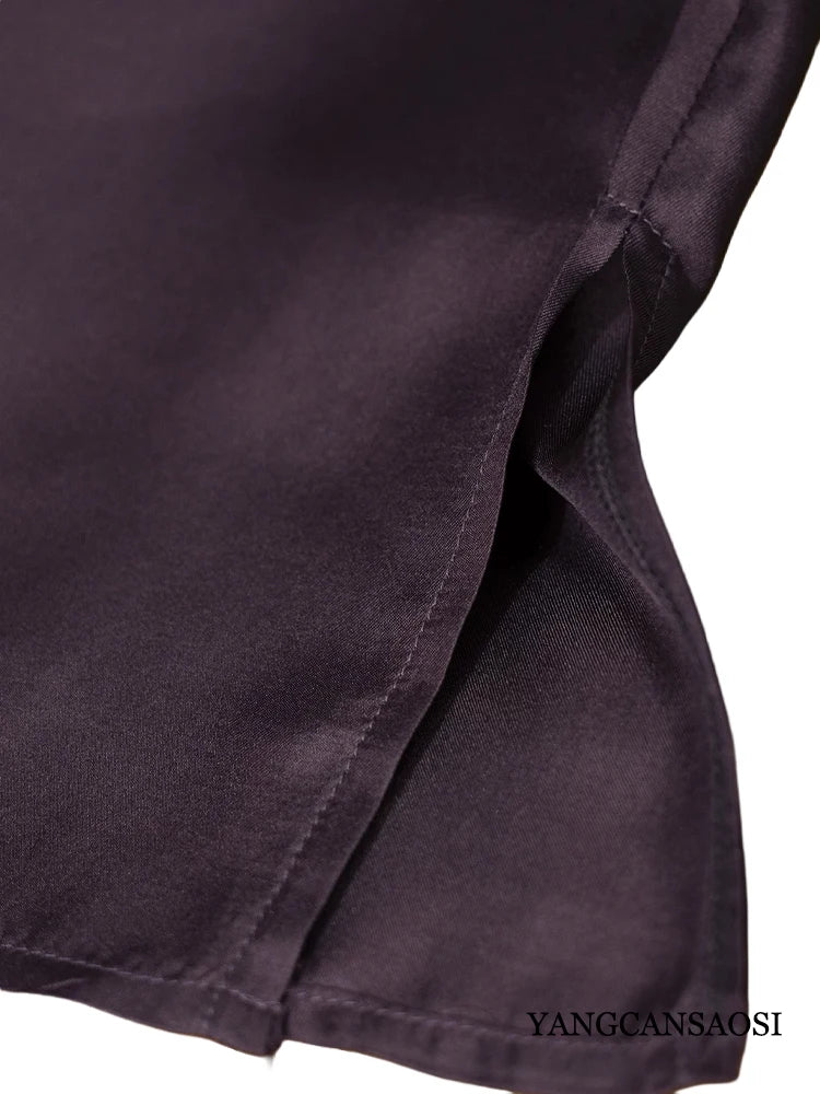 Plus Size Women's Casual Summer New Purple 100% Natural Mulberry Silk Twill Silk Skin Friendly Round Neck Short Sleeved T-shirt