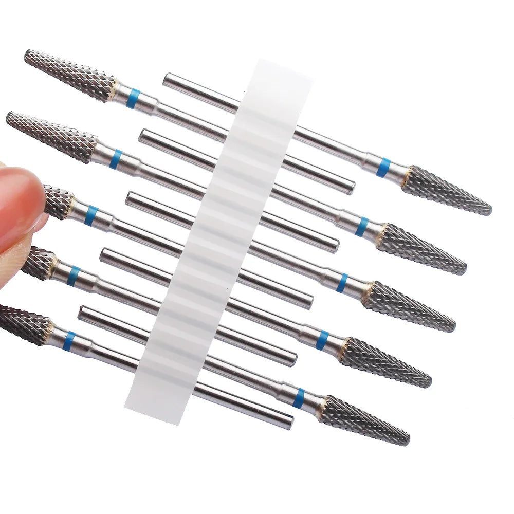 10pc Carbide Manicure Cutters Set Nail Drill Bits Gel Polish Remover Cutter Ceramic Strawberries for Nails Electric Files Tools